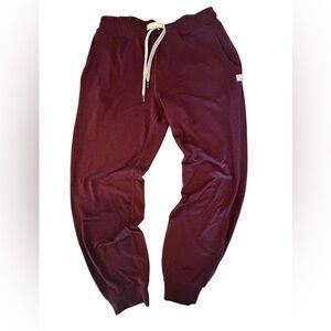 Vuori Halo Drawstring Joggers in Burgundy